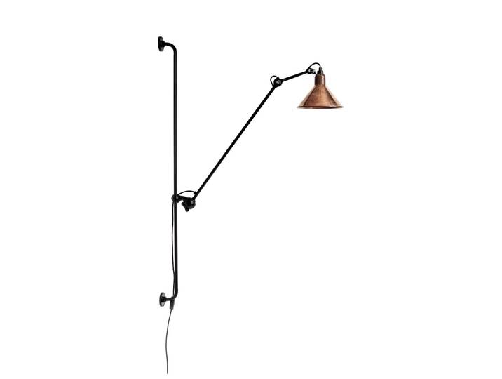 214 Wandleuchte Round schwarz/rohkupfer/weiß - Lampe Gras 214 Round DCW - Wohnzimmer - Design - Metall - Einflammig