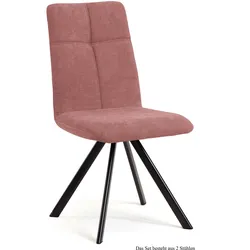 ESSZIMMERSTUHL drehbar (2er-Set) Deryl 47x92x60 Schwarz/Rosewood