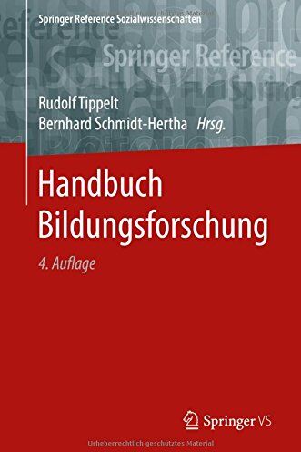 Rudolf Tippelt - Handbuch Bildungsforschung (Springer Reference Sozialwissenschaften) - Preis vom 30.09.2026 09:01:18 h