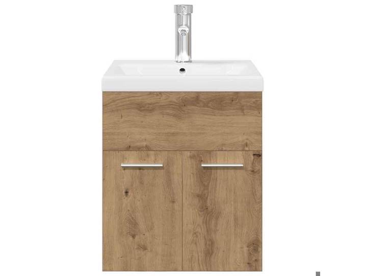 Soldes Printemps  Armoire lavabo - SOLOMOON - MEUBLE WC - avec bassin et robinet intégrés chêne artisanal SSS2211