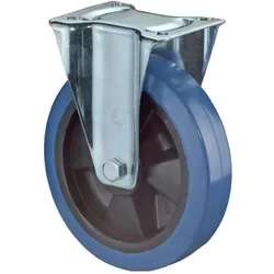 BS Rollen, Möbelrollen, Bockrolle Rad-Ø 200 mm Tragfähigkeit 300 kg Kunststoff Platte L138xB109 mm
