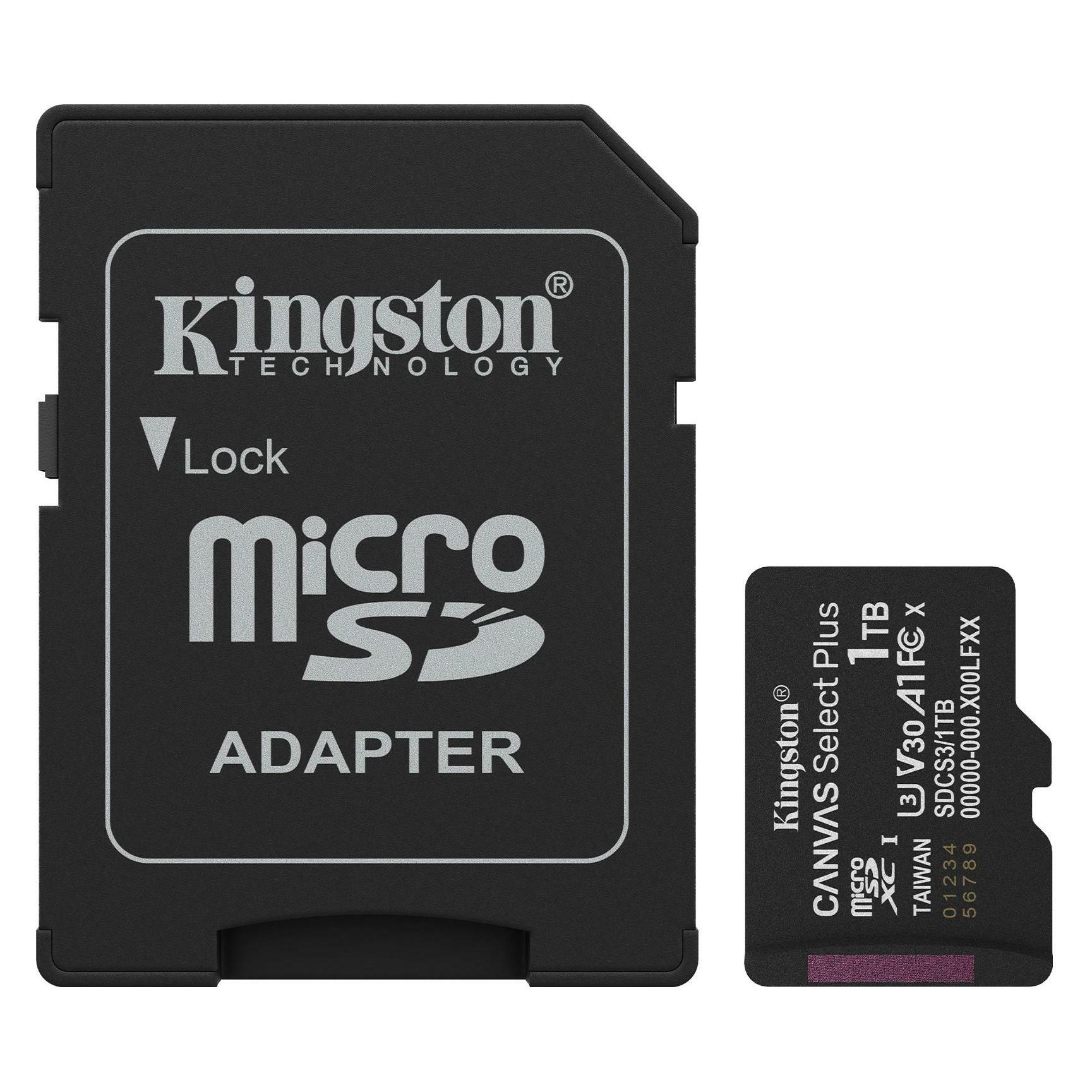Kingston Canvas Select Plus (1000 GB, microSDXC, U3, UHS-I) (SDCS3/1TB)