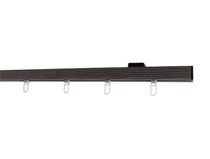 Gardinenstange GARESA Finn Deckenmontage , grau (grau, schwarz), L:150cm, Gardinenstangen, Gardinenstange, Innenlaufprofil, Deckenmontage