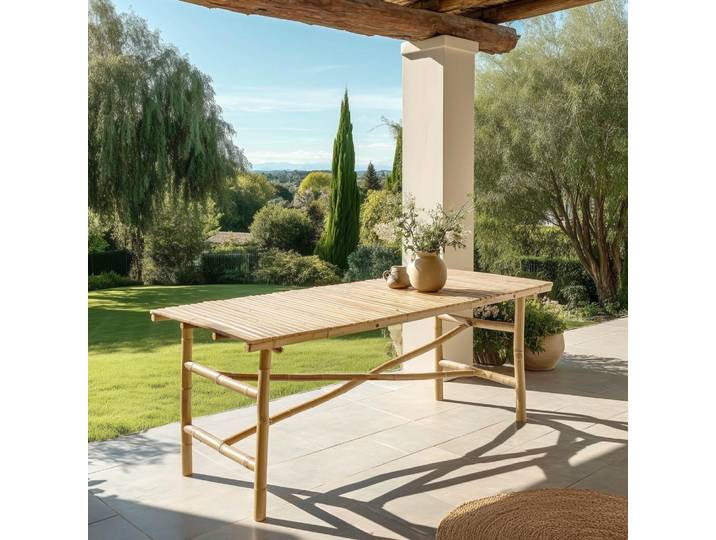 VITAL - Table à manger en bambou 160x80cm VITAL