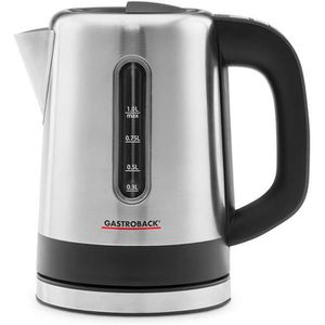 Gastroback Wasserkocher Design Mini, 42435, silber, 1 Liter, 2200 Watt, mit Edelstahlgehäuse