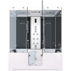 AcquaVapore Kombination Badewanne Dusche K88-SW-TH-C-EA Duschtempel 180x100 cm OHNE Zusatzoption