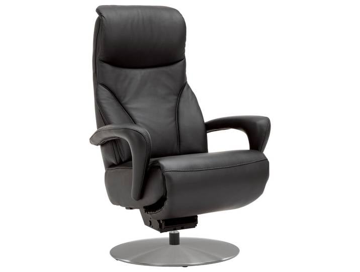Dieter Knoll Relaxsessel Lenno, Schwarz, Metall, Echtleder, Longlife-Leder, Uni, 75x117x88 cm, Fußauswahl, Lederauswahl, Stoffauswahl, Wohnzimmer, Sessel, Relaxsessel