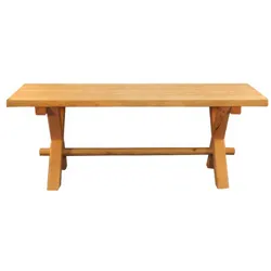 Gartentisch Rustikal 120 cm - Tisch für draußen aus Holz - Lärche und Douglasie - Naturbelassen - Gartenmöbel für den Außenbereich