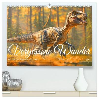 Vergessene Wunder - Ein Jahr mit ausgestorbenen Tieren (hochwertiger Premium Wandkalender 2027 DIN A2 quer), Kunstdruck in Hochglanz