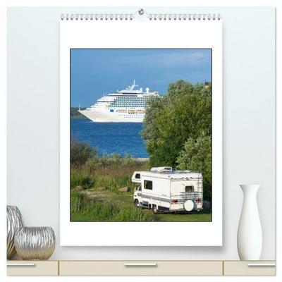 CAMPING-GLÜCK - Dein Urlaubsplaner (hochwertiger Premium Wandkalender 2026 DIN A2 hoch), Kunstdruck in Hochglanz