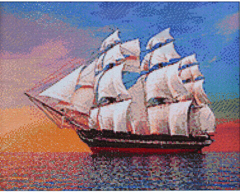 Diamond Painting "Segelschiff", 48 x 38 cm