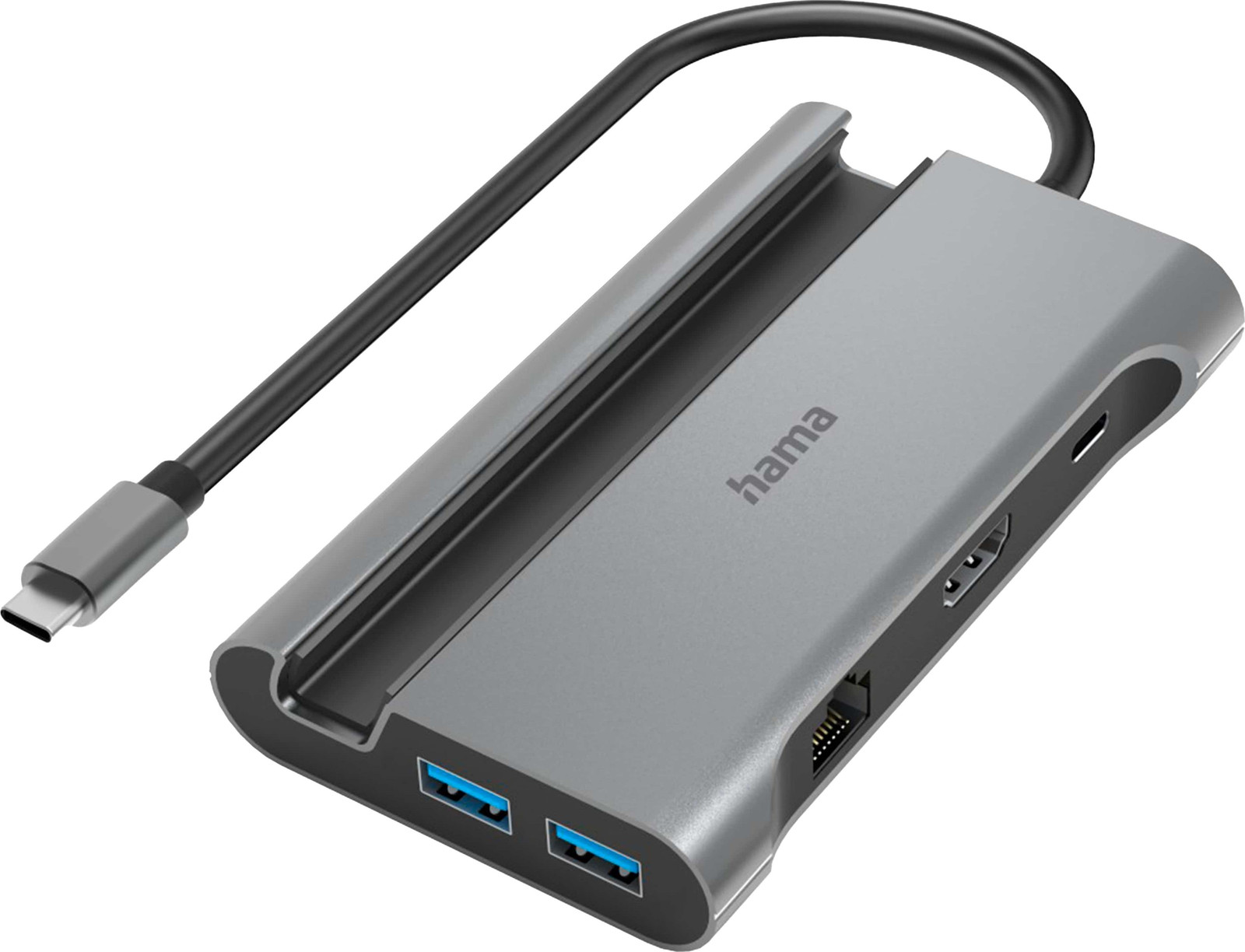 Hama USB-C Hub Connect2Mobile Multiport 7-in-1 Grijs