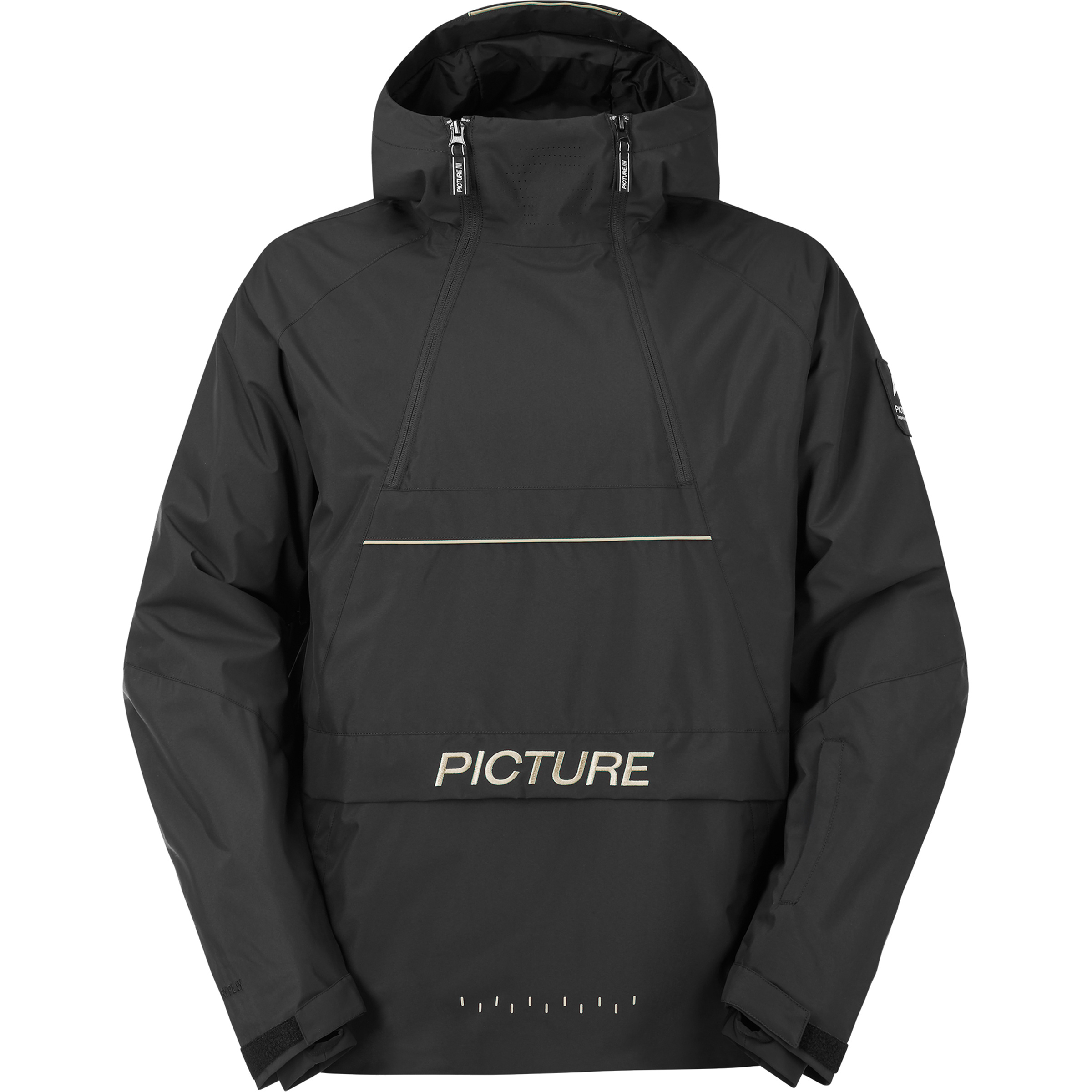 Picture Klyne 1/4 Anorak Herren Kunstfaserjacke schwarz Größe S Skifahren Wasserdicht