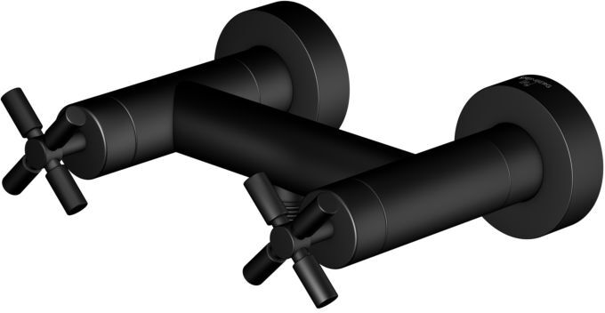 Steinberg Serie 250 Brause-Zweigriffarmatur 2501200S Aufputz, für Dusche, Matt Black