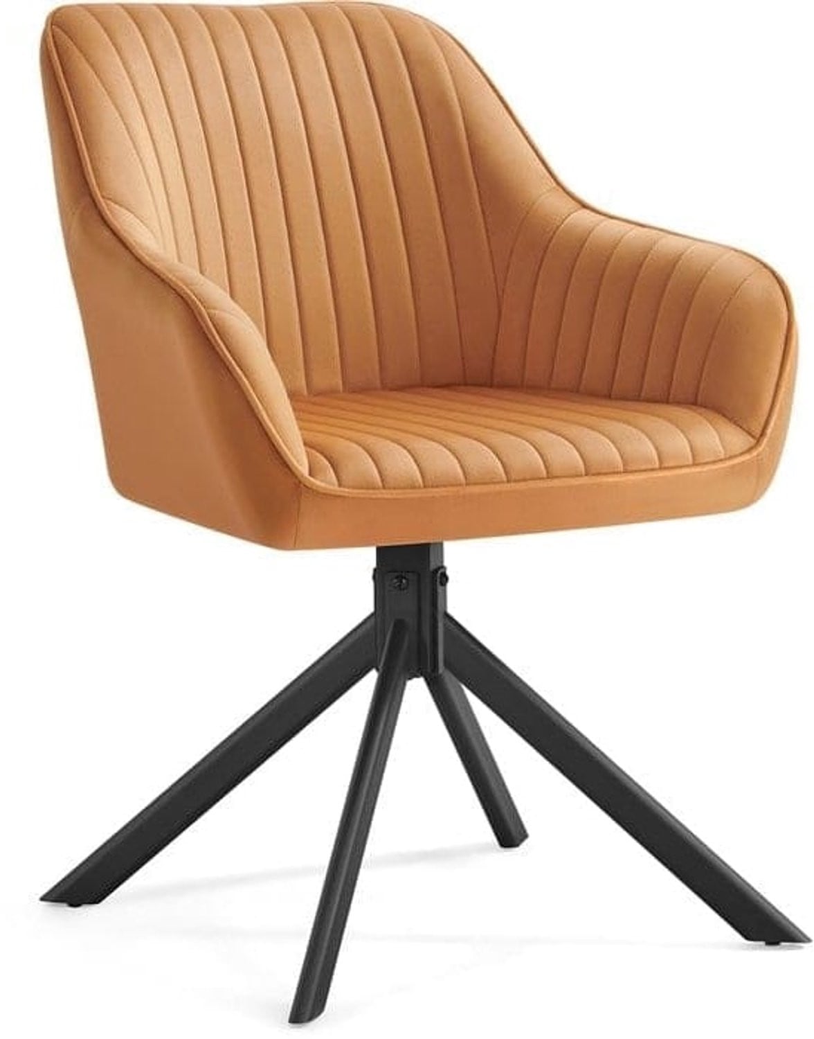 Klarven Eetkamerstoel Fluweel met Armleuningen en 360 graden Draaibaar Functie