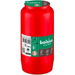 Bolsius, Kerzen, Gedenklicht Nummer 5 Rot