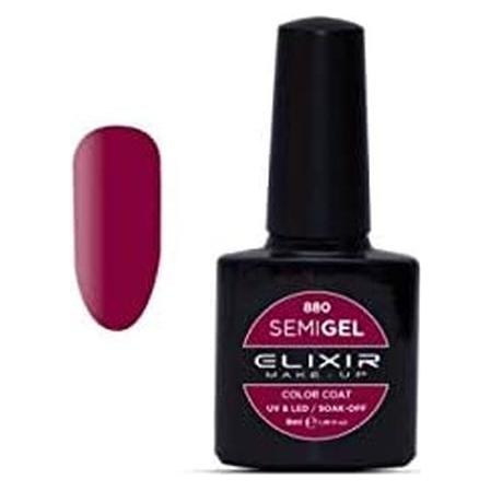 Elixir Lakier hybrydowy do paznokci 880 DARK RASPBERRY 8ml (Dark Raspberry) (5206929228807)