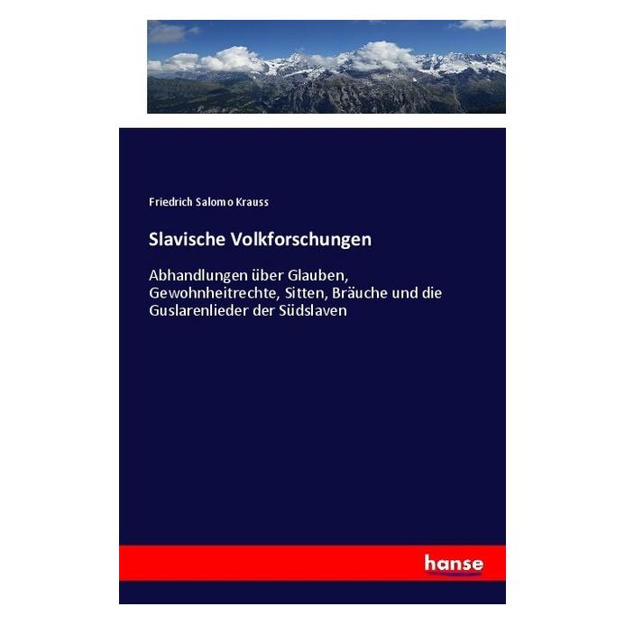 Hansebooks Slavische Volkforschungen (Deutsch, Softcover, Friedrich Salomo Krauss) (55973513)