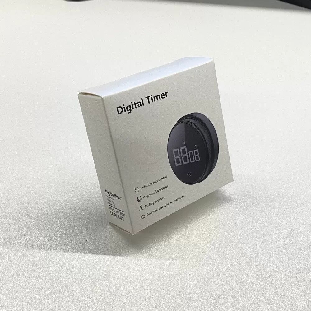 INF Magnetischer digitaler Timer zum Kochen in der Küche Silber