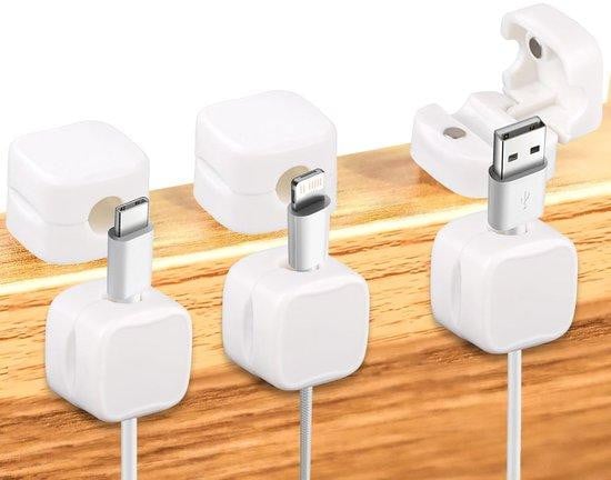 Famanu magnetische kabelclips, 6 stuks met sterk kleefoppervlak