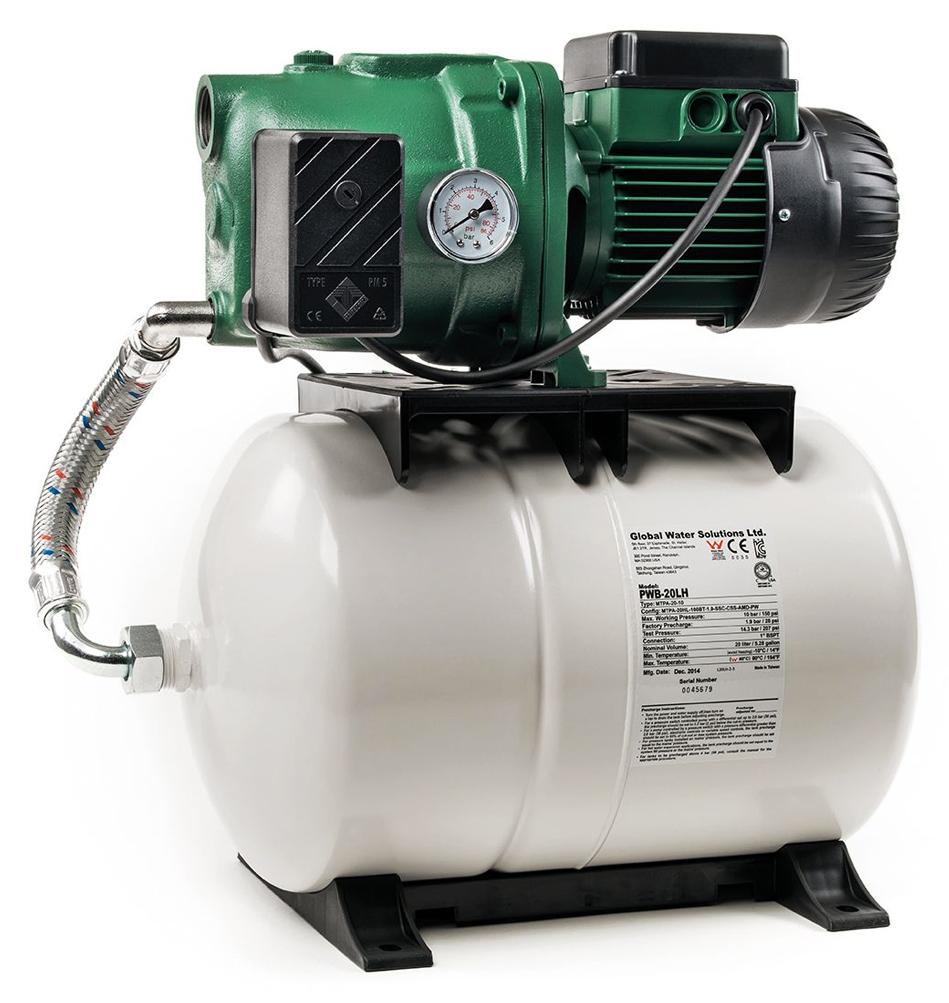 DAB Aquajet 132/20 M Hauswasserwerk - 3.600 L/Std. - 1130W - Förderhöhe 54 m - Automatische Ein- / Ausschaltung - Bewässerungspumpe