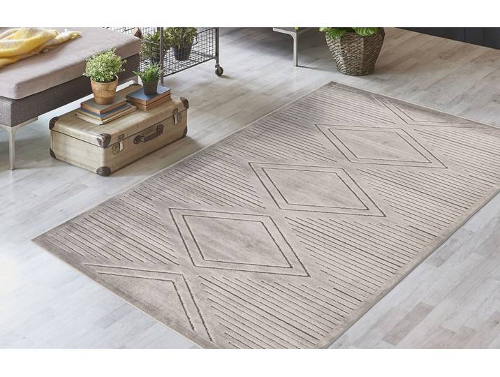 Teppich KAYOOM Madita 100 , grau, B:160cm H:9mm L:230cm, Polypropylen, Teppiche, Teppich