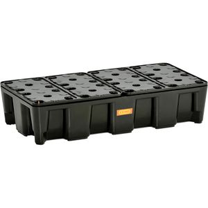 CEMO Auffangwanne 35 HD, 10707, aus Polyethylen, 80 x 40cm, Kleingebindewanne, Polyethylen-Lochrost, 35 Liter