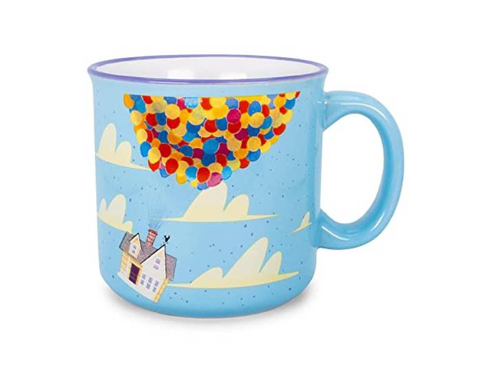 Disney Pixar UP Keramiktasse Adventure Is Out There , 590 ml, BPA-freie Reise-Kaffeetasse für Espresso, Koffein, Kakao, Heim- und Küchenutensilien, niedliche Geschenke und Sammlerstücke
