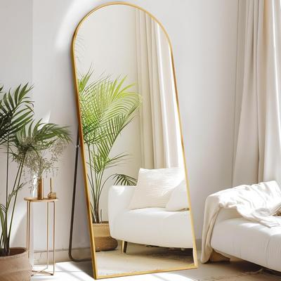 All Categories Goods Arched Full Length Mirror With Aluminum Alloy Thin Frame, Standing Or Leaning Full Body Mirror For Bedroom Use Arched Full Length Mirror With Aluminum Alloy Thin Frame, Standing Or Leaning Full Body Mirror For Bedroom Use