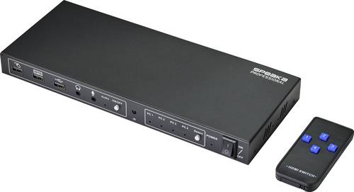 Sygonix 4 Port KVM-Umschalter HDMI USB 3840 x 2160 Pixel, 4096 x 2160 Pixel