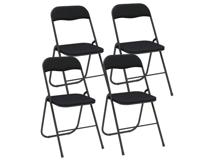 Klappstuhl FOLD 4er Set schwarz