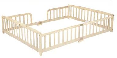 Queen Size Floor Fence Bed with Central Entrance