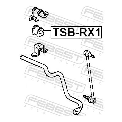 FEBEST Lagerung, Stabilisator TSB-RX1 Vorderachse für TOYOTA