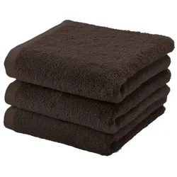 Aquanova Handtuch London 55 x 100 cm Baumwolle Braun Dunkelbraun