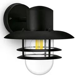 Philips Wandleuchte Inyma Schwarz im Vintagestyle-