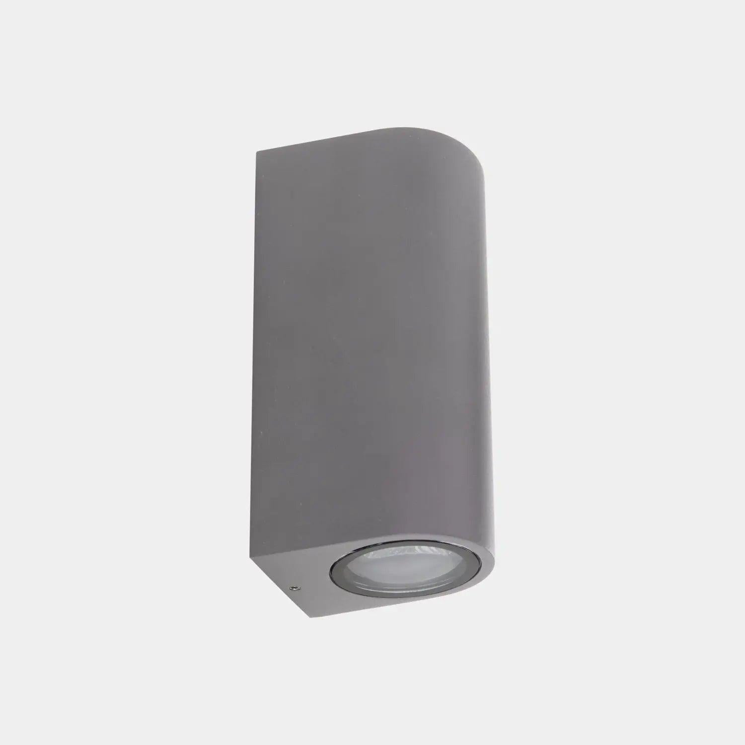 LEDS C4 Eko dubbele LED buitenwandlamp, grijs, modern, dimbaar, aluminium