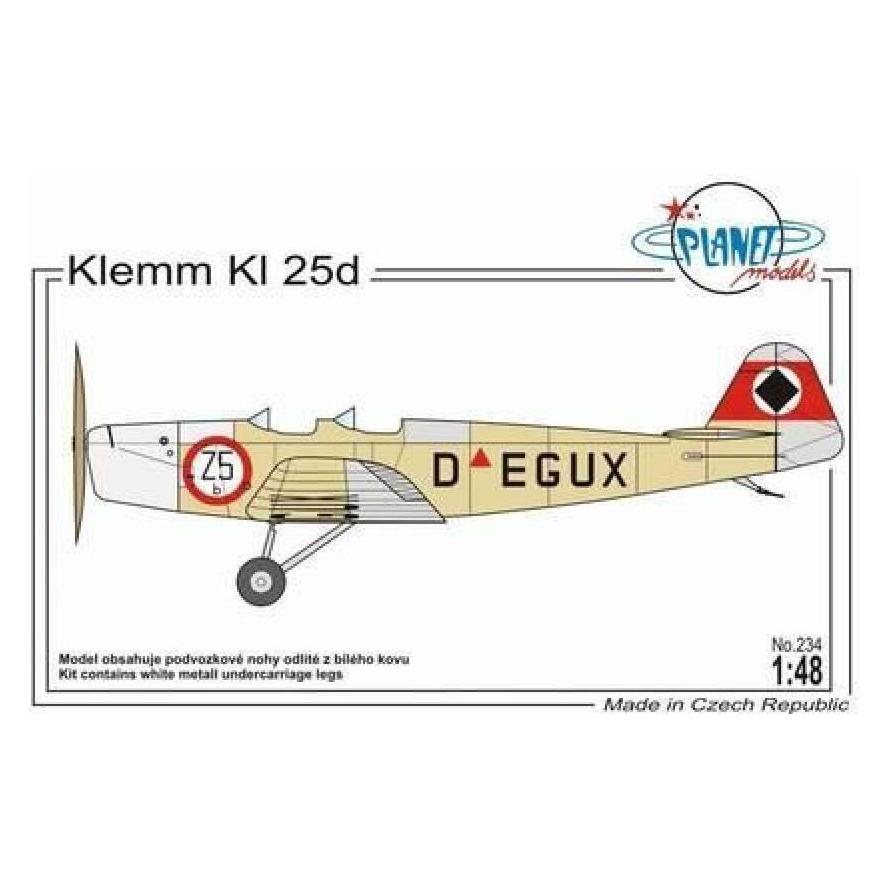 Planet Models Klemm Kl 25d (129-PLT234)