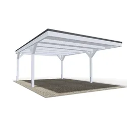 Flachdach Carport für ein Auto