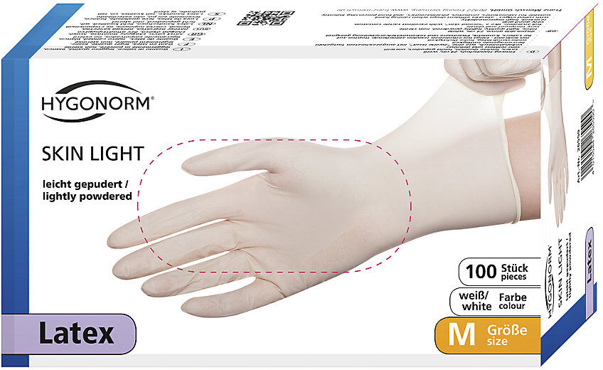 kaiserkraft Latex-Einweghandschuhe SKIN LIGHT, VE 1000 Stk, SKIN LIGHT, Größe 10 (XL)