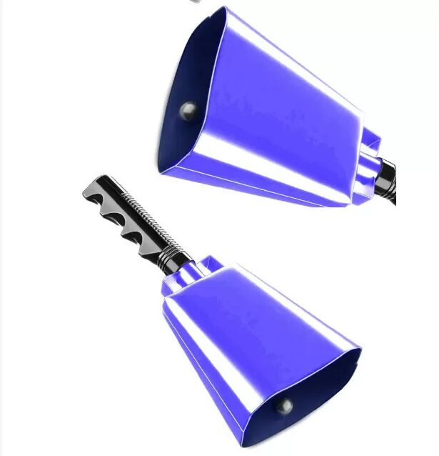 INF Set de 2 cloches métalliques pour supporters, événements sportifs et célébrations Bleu