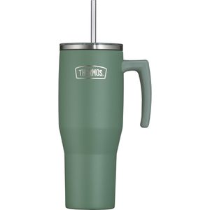 Thermos Thermobecher Refreshing series green mat, grün, hält 6 h warm und kalt, Edelstahl doppelwandig, 1,1 Liter