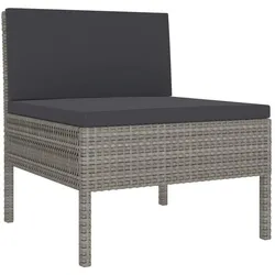 vidaXL, Gartenlounge, Fasenum (2x Eckteil + 5x Mittelteil + 2x Fussstütze + Tisch)