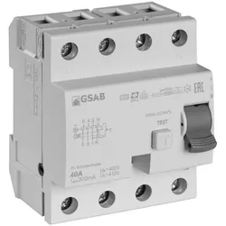 GSAB Elektrotechnik FI-Schutzschalter FI4-40-300