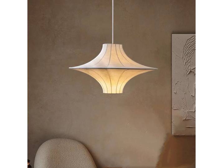 Nouveau Design Wabi Sabi soie plafond suspension lampe salon salle à manger Bar chambre Restaurant Suspension luminaires Lustre