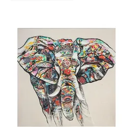 Casablanca by Gilde, Bilder, Bunter Elefant (100 x 100 cm)