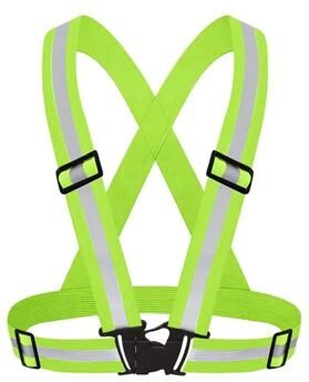 Inspired Finds Adjustable Reflective Safety Vest Outdoor Night Running & Cycling Visibility Gear green