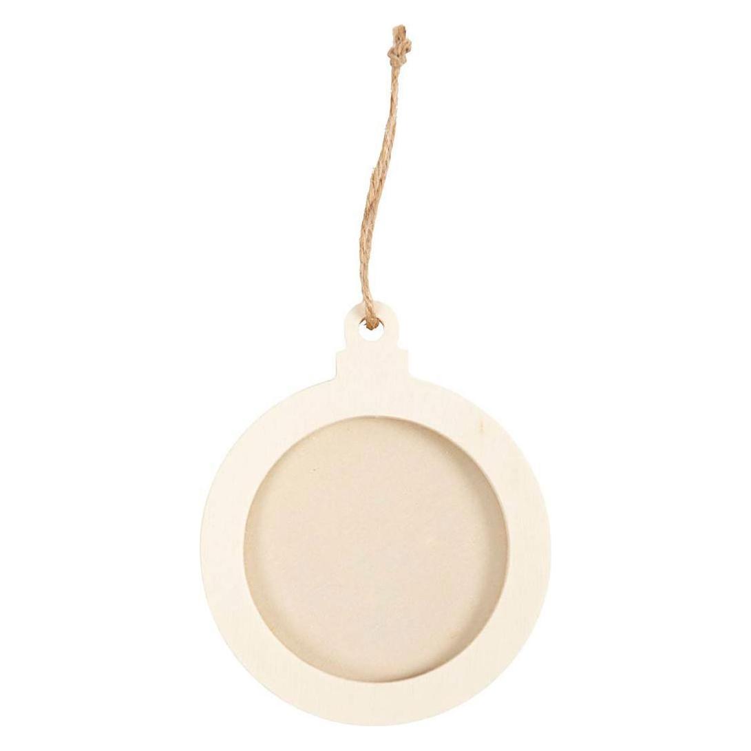 Creativ Company Runder Holzrahmen-Aufhänger 8 cm, 24 Stück. (77329851)