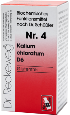 Dr.RECKEWEG & Co. GmbH BIOCHEMIE 4 Kalium chloratum D 6 Tabletten 200 St 03886599