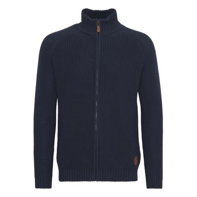 Strickjacke SOLID "Strickjacke SDXenos", Herren, Gr. S, blau (insignia b), Obermaterial: 100% Baumwolle CO., Strickjacken Strickjacke