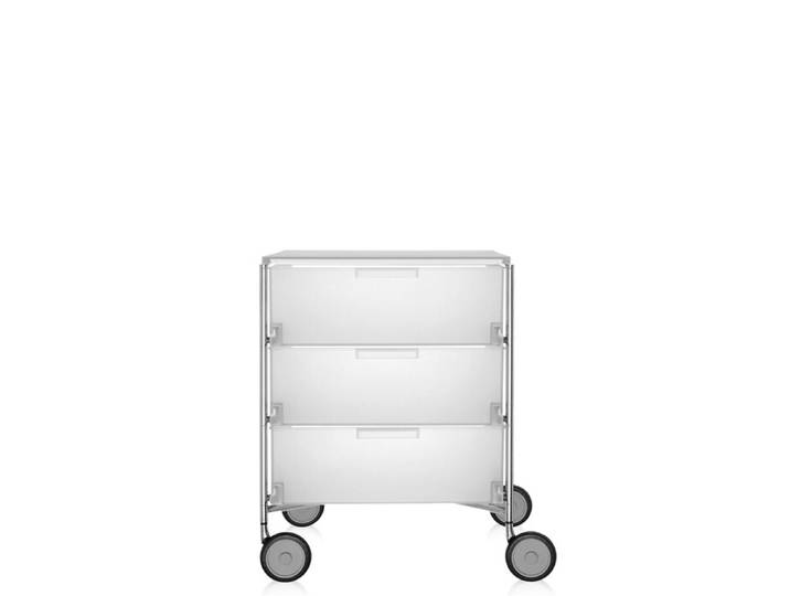Kartell Mobil Aufbewahrungskiste 3 weiß, Designer Antonio Citterio/Glen Oliver Löw, 49x63x47.5 cm
